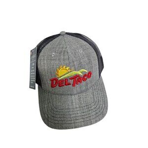 Del Taco CapAmerica NWT Trucker Hat With Mesh Back & Snapback Closure